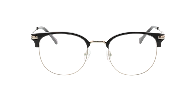 Wimbledon Zwart & Zilver MetaalEyeglass Frames van B24, Vooraanzicht