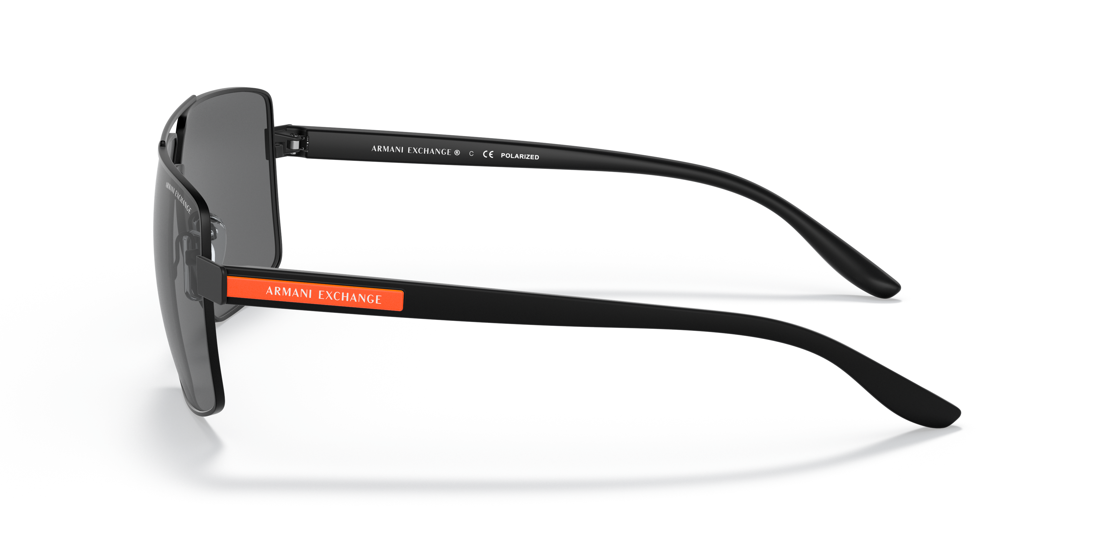 AX2037S Matt Schwarz MetallSunglass Frames von B24, Seitenansicht