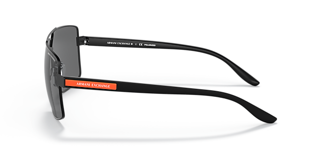 AX2037S Matzwart MetaalSunglass Frames van B24, Zijaanzicht