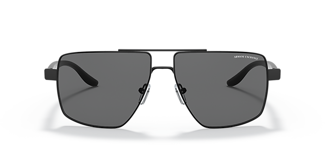AX2037S Matzwart MetaalSunglass Frames van B24, Vooraanzicht