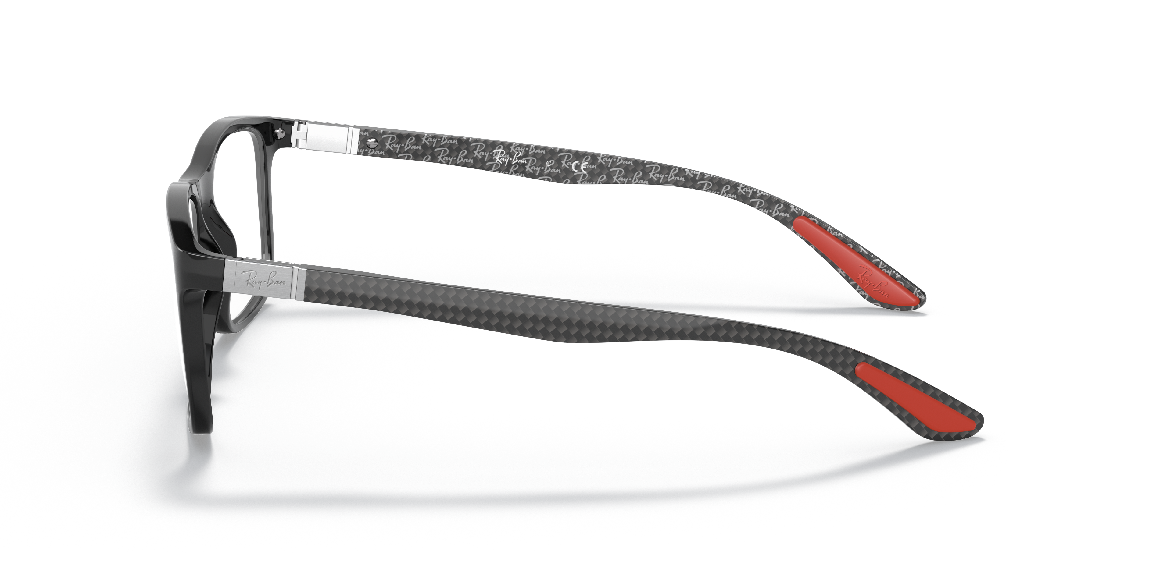 RB8908 Zwart KunststofEyeglass Frames van B24, Zijaanzicht
