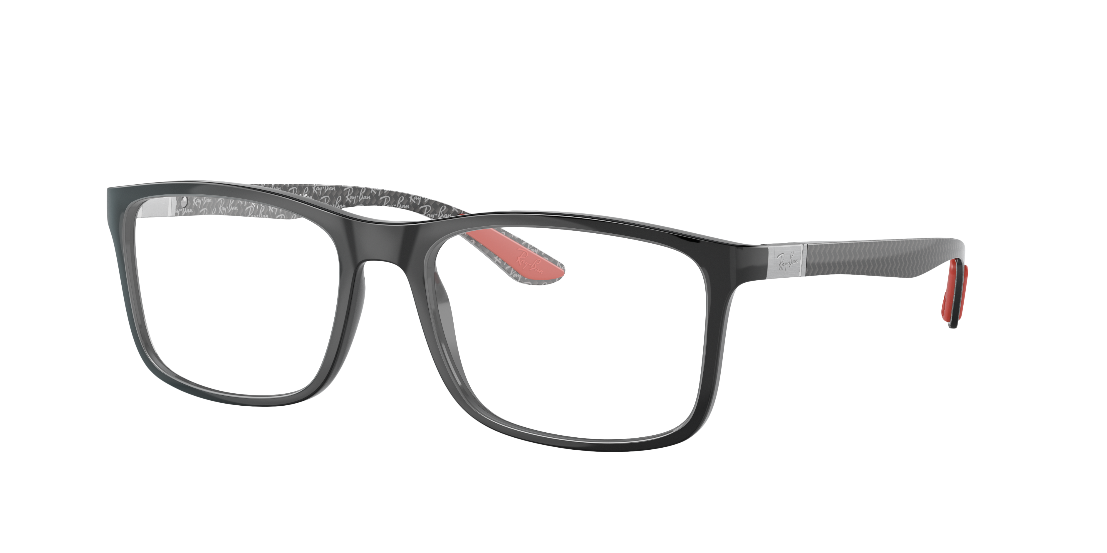 RB8908 Zwart KunststofEyeglass Frames van B24, Hoekweergave