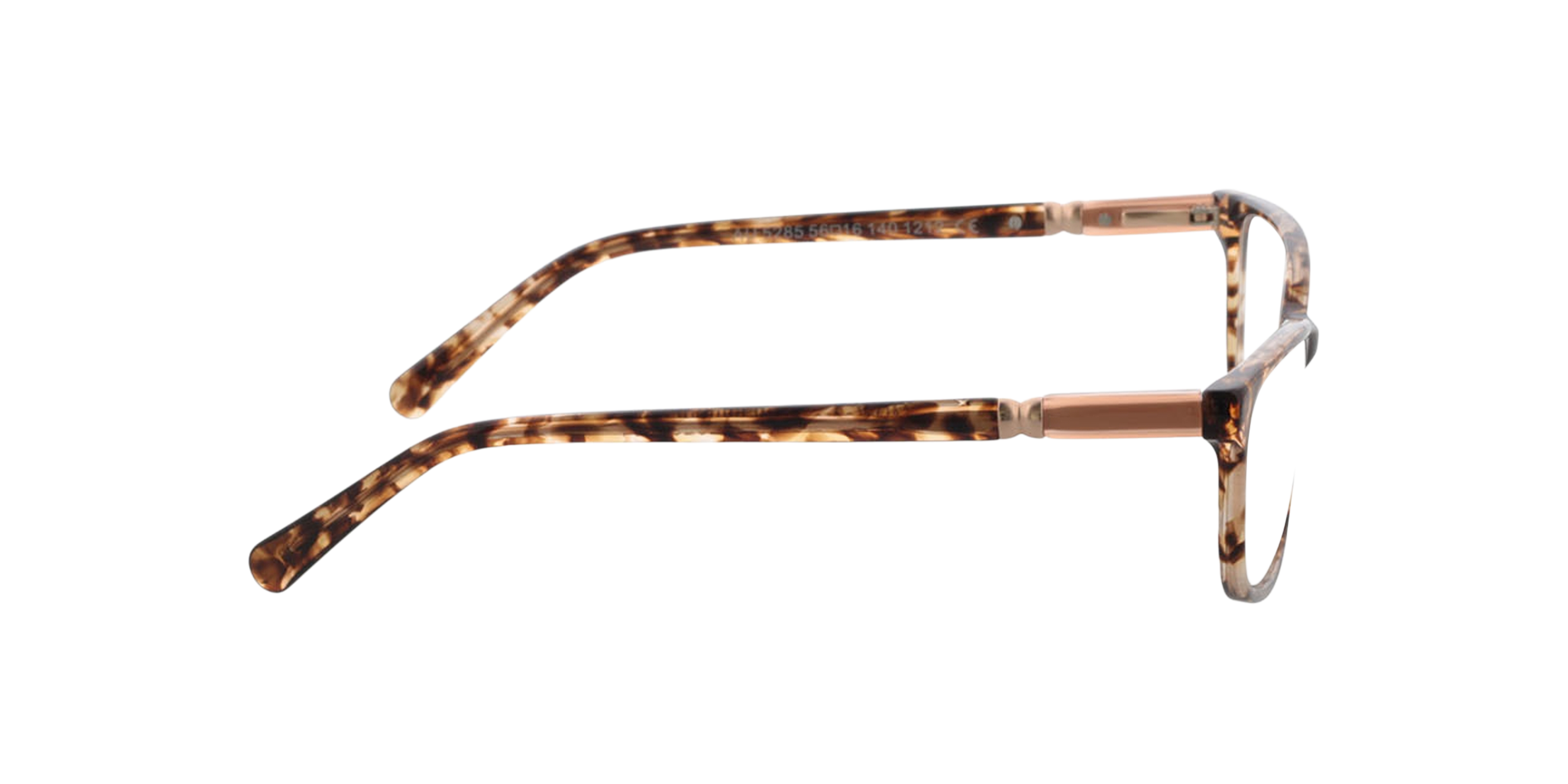 Zamora Nude Havana  &  melkachtig nude AcetaatEyeglass Frames van B24, Zijaanzicht