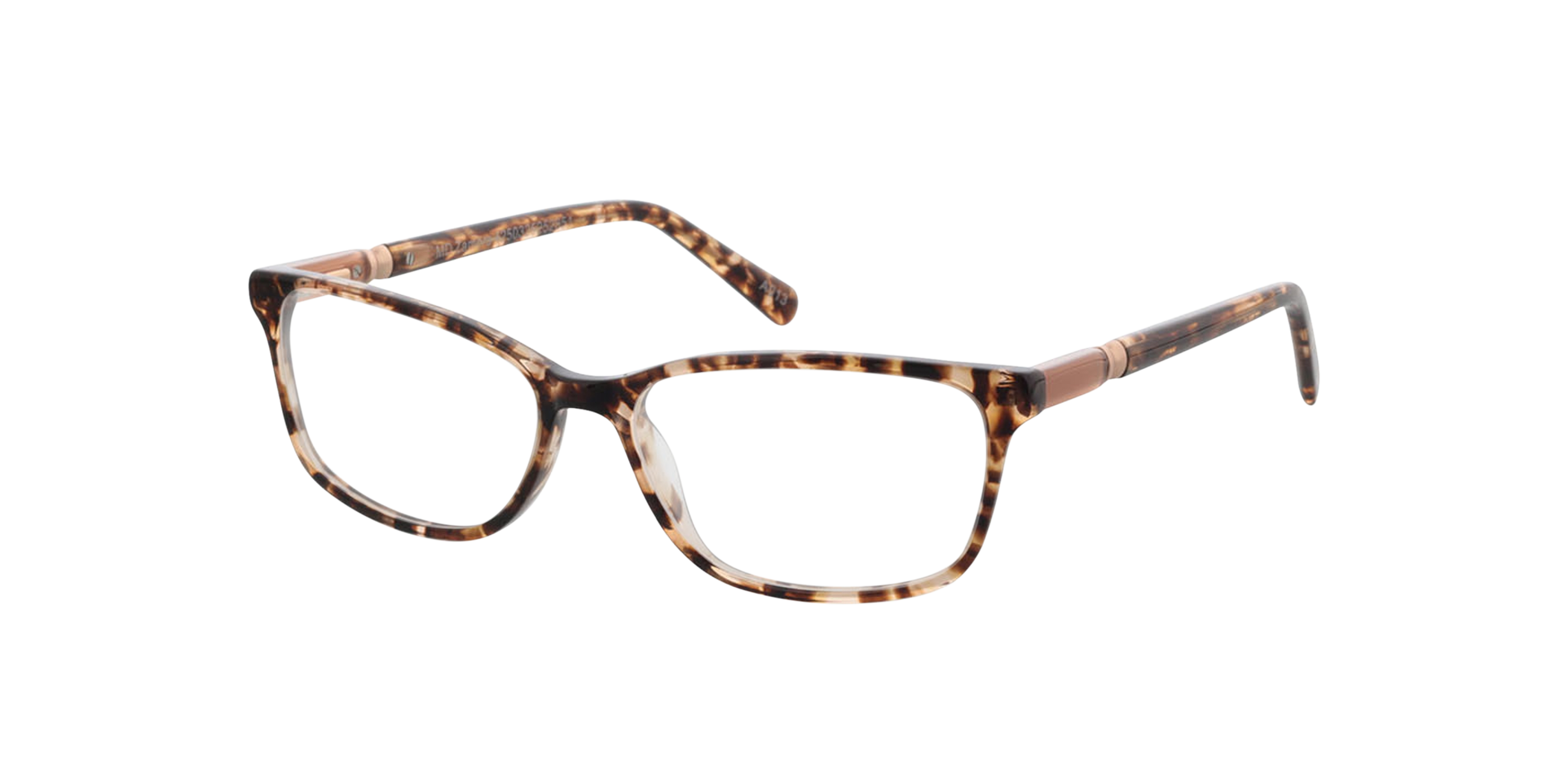 Zamora Nude Havana  &  melkachtig nude AcetaatEyeglass Frames van B24, Hoekweergave