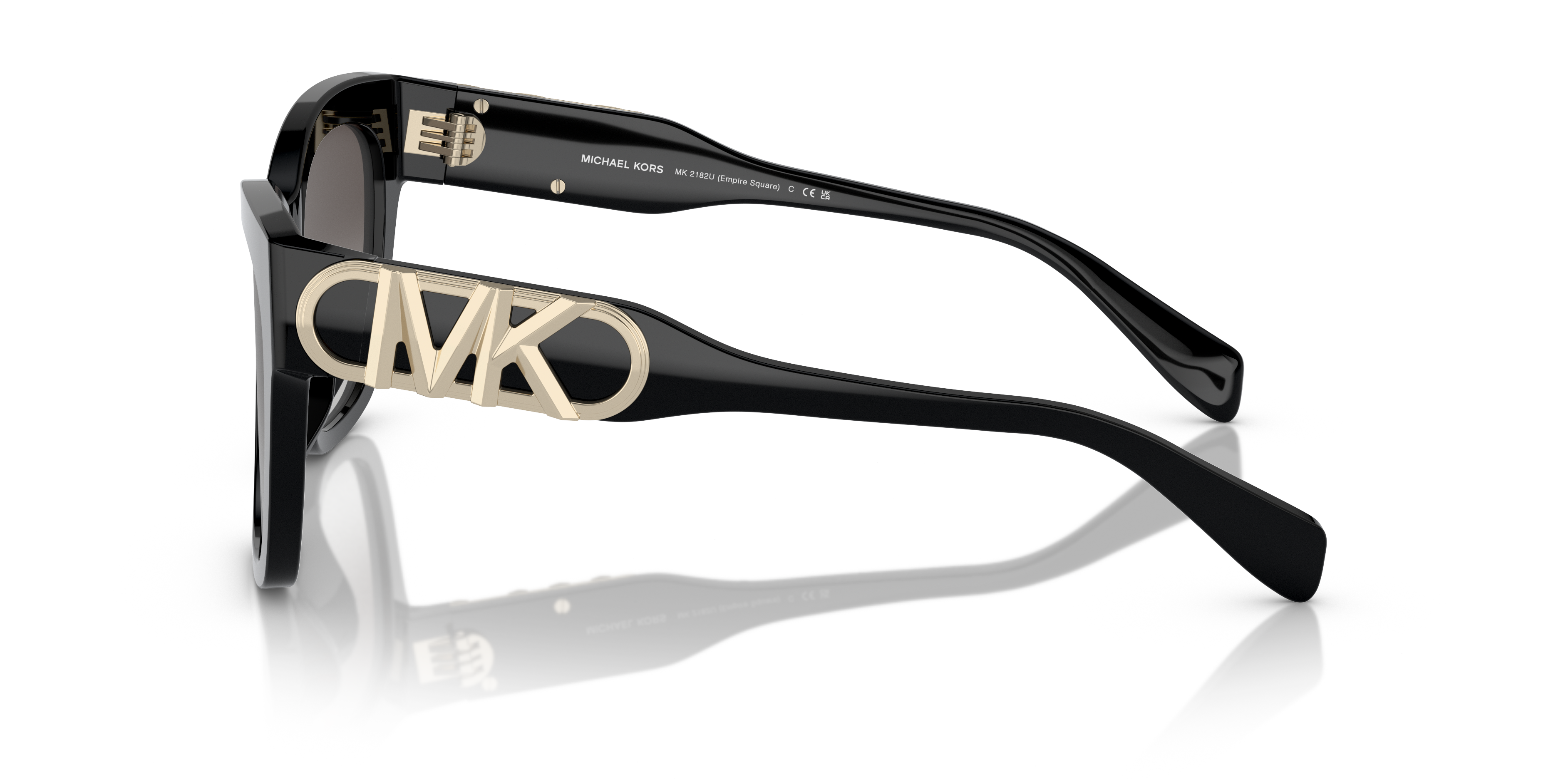 MK2182U Zwart AcetaatSunglass Frames van B24, Zijaanzicht