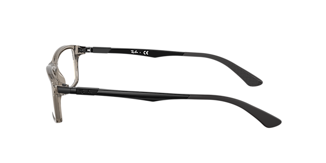 RB7017 Transparen Grey KunststofEyeglass Frames van B24, Zijaanzicht