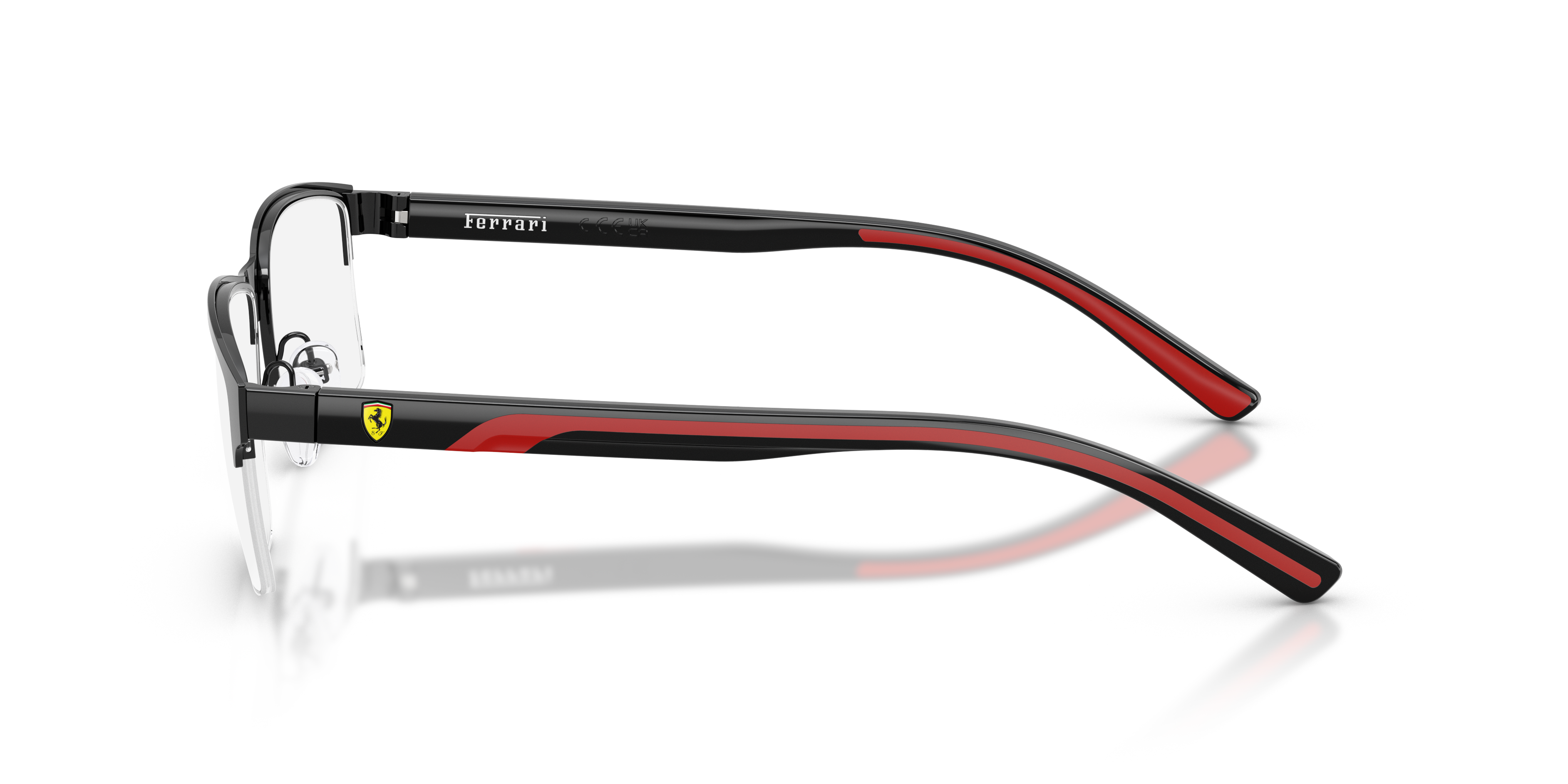 FZ7015 Zwart glanzend MetaalEyeglass Frames van B24, Zijaanzicht