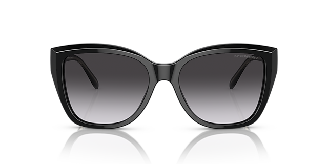 EA4198 Zwart AcetaatSunglass Frames van B24, Vooraanzicht
