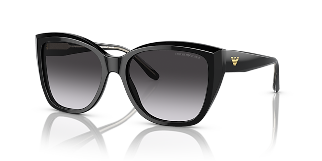 EA4198 Zwart AcetaatSunglass Frames van B24, Hoekweergave