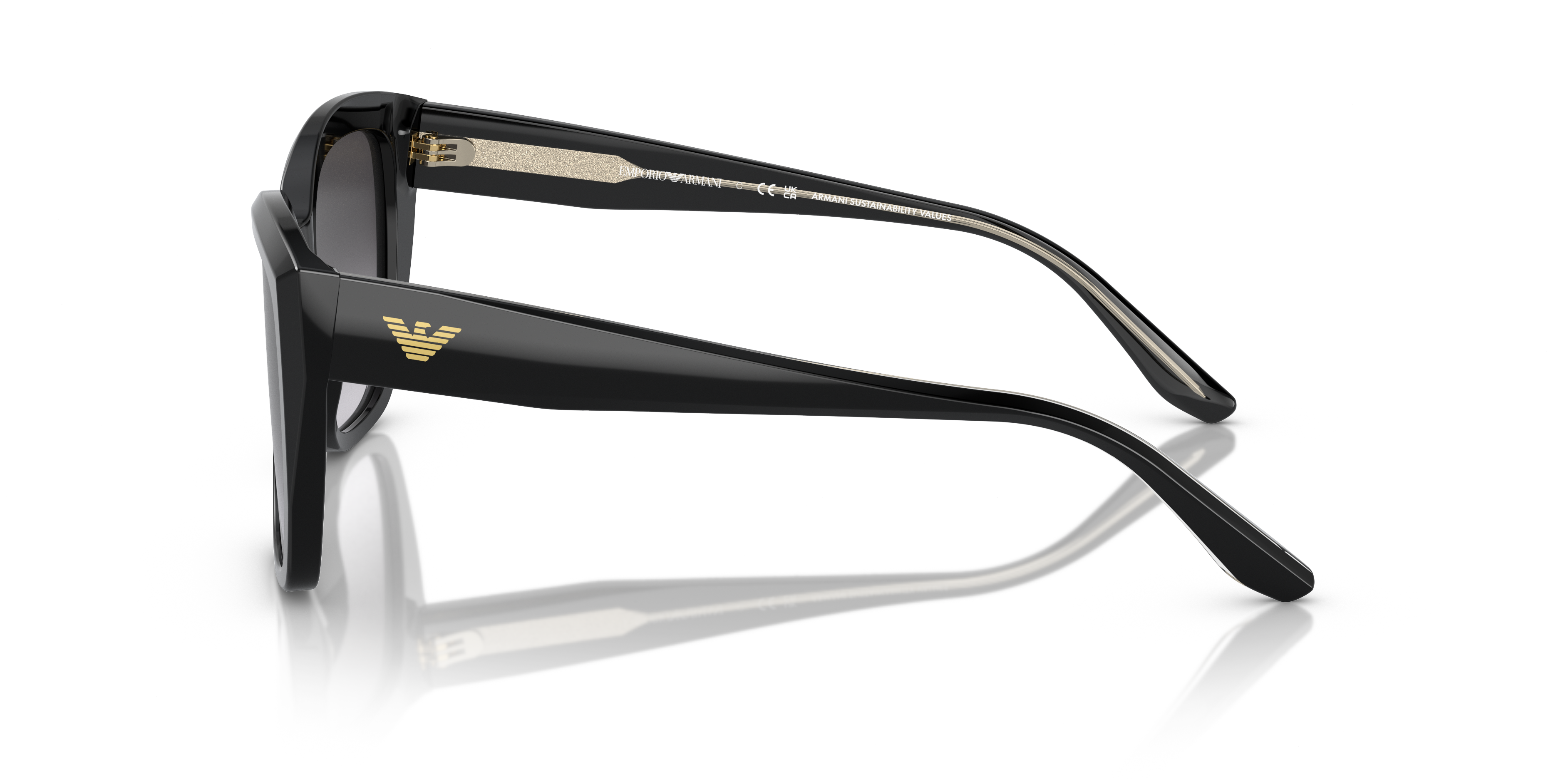 EA4198 Schwarz AcetatSunglass Frames von B24, Seitenansicht