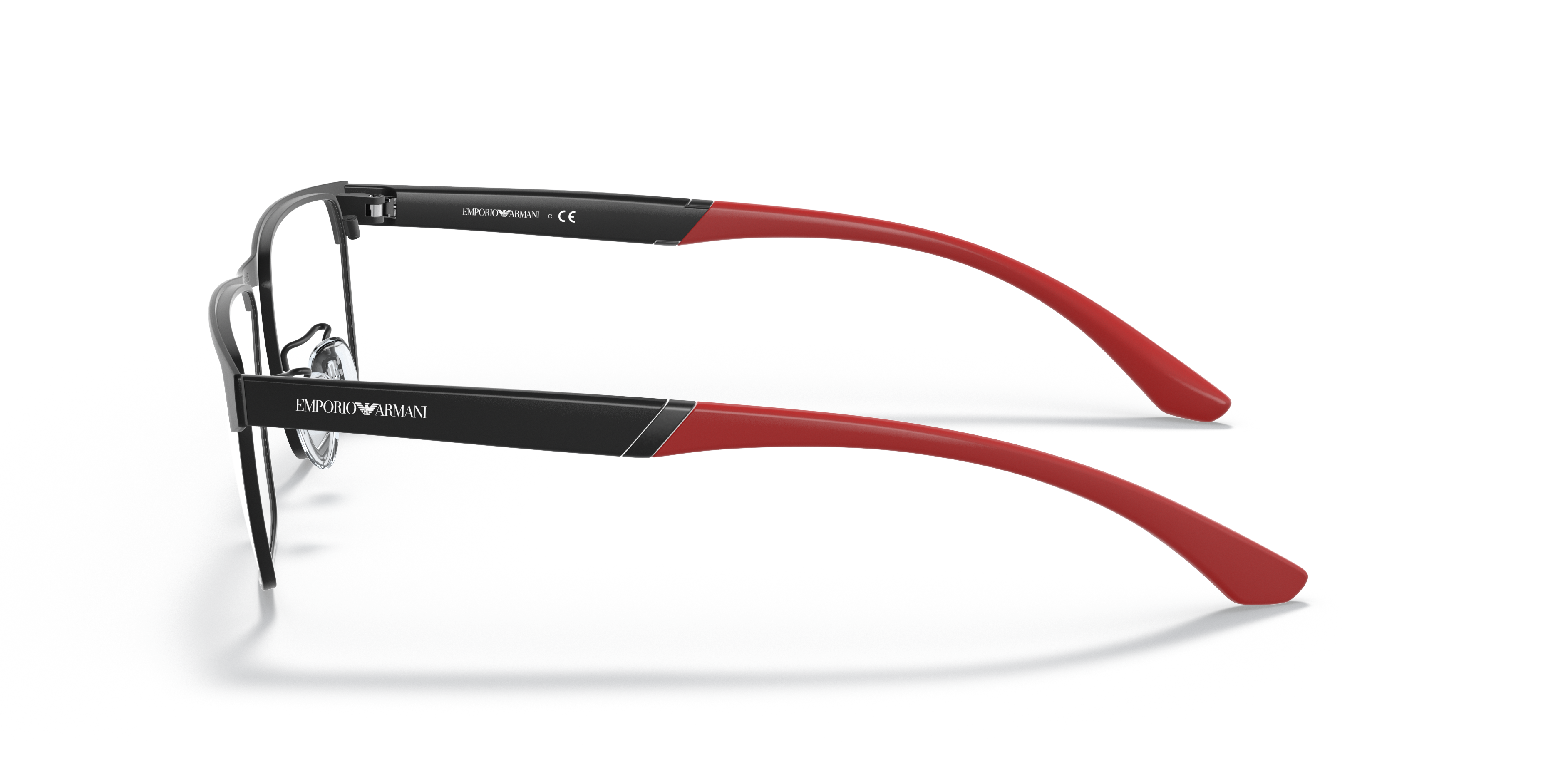 EA1124 Matzwart MetaalEyeglass Frames van B24, Zijaanzicht