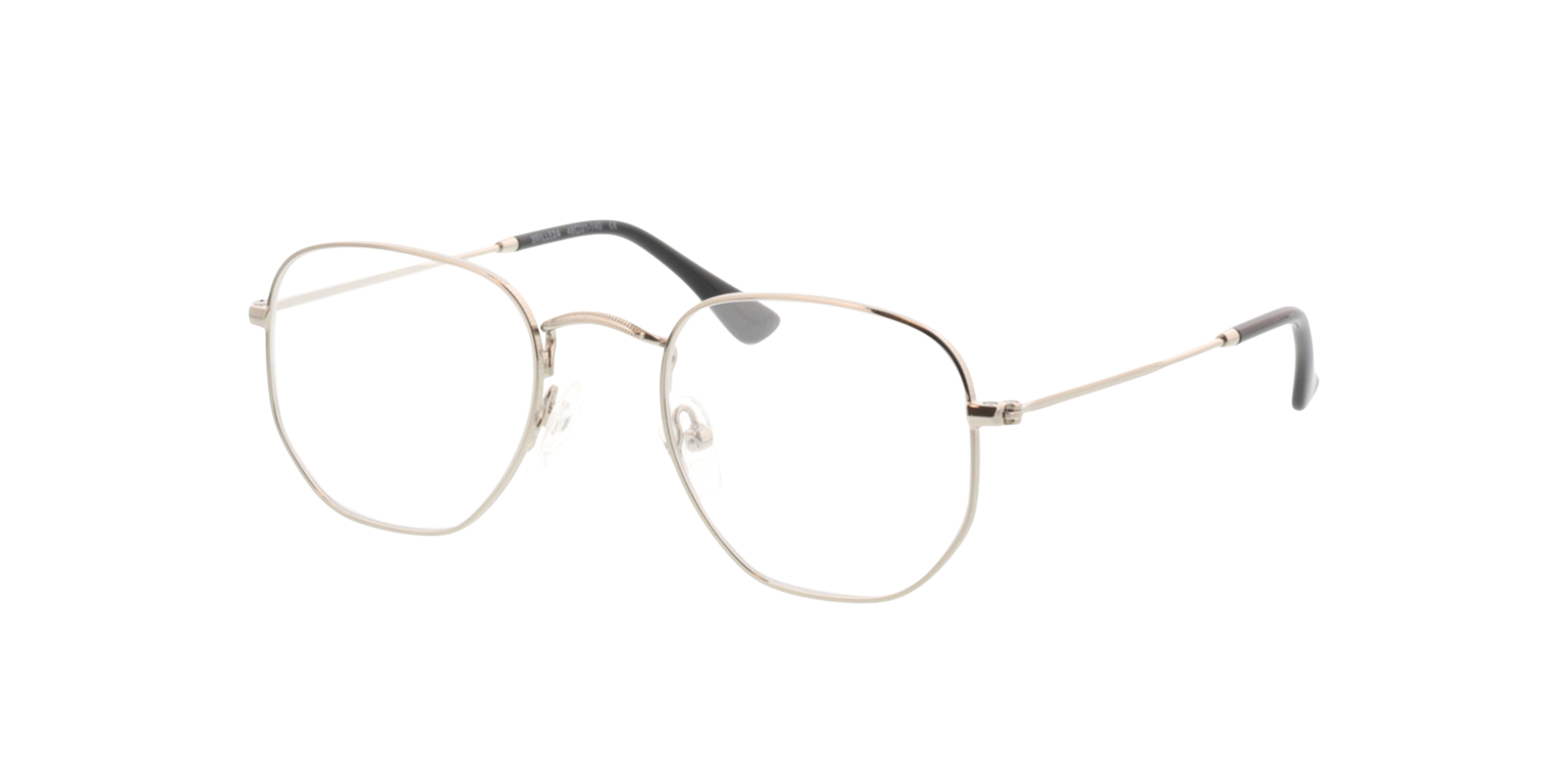 Rosario Zilver MetaalEyeglass Frames van B24, Hoekweergave