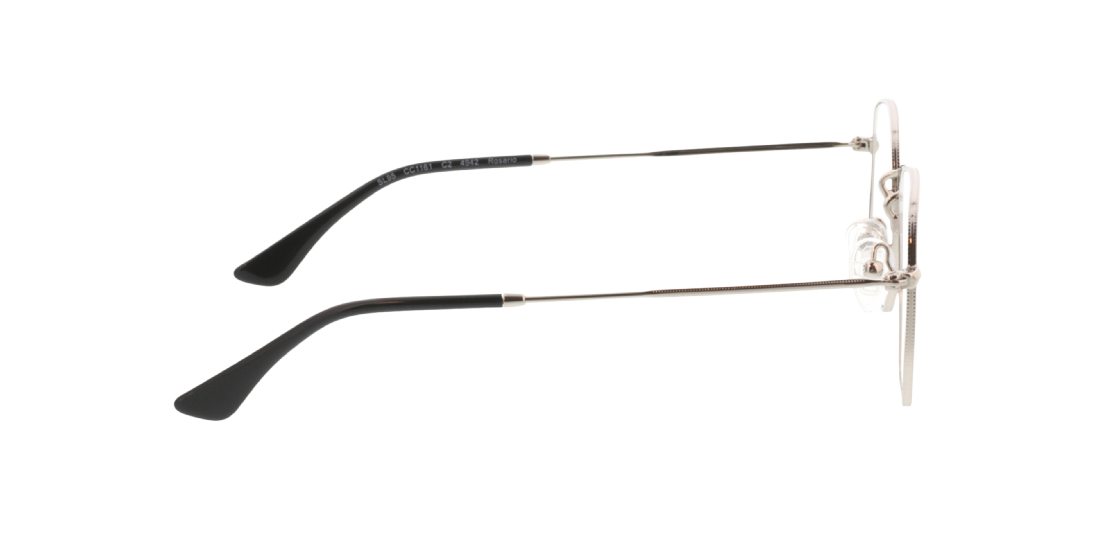 Rosario Zilver MetaalEyeglass Frames van B24, Zijaanzicht