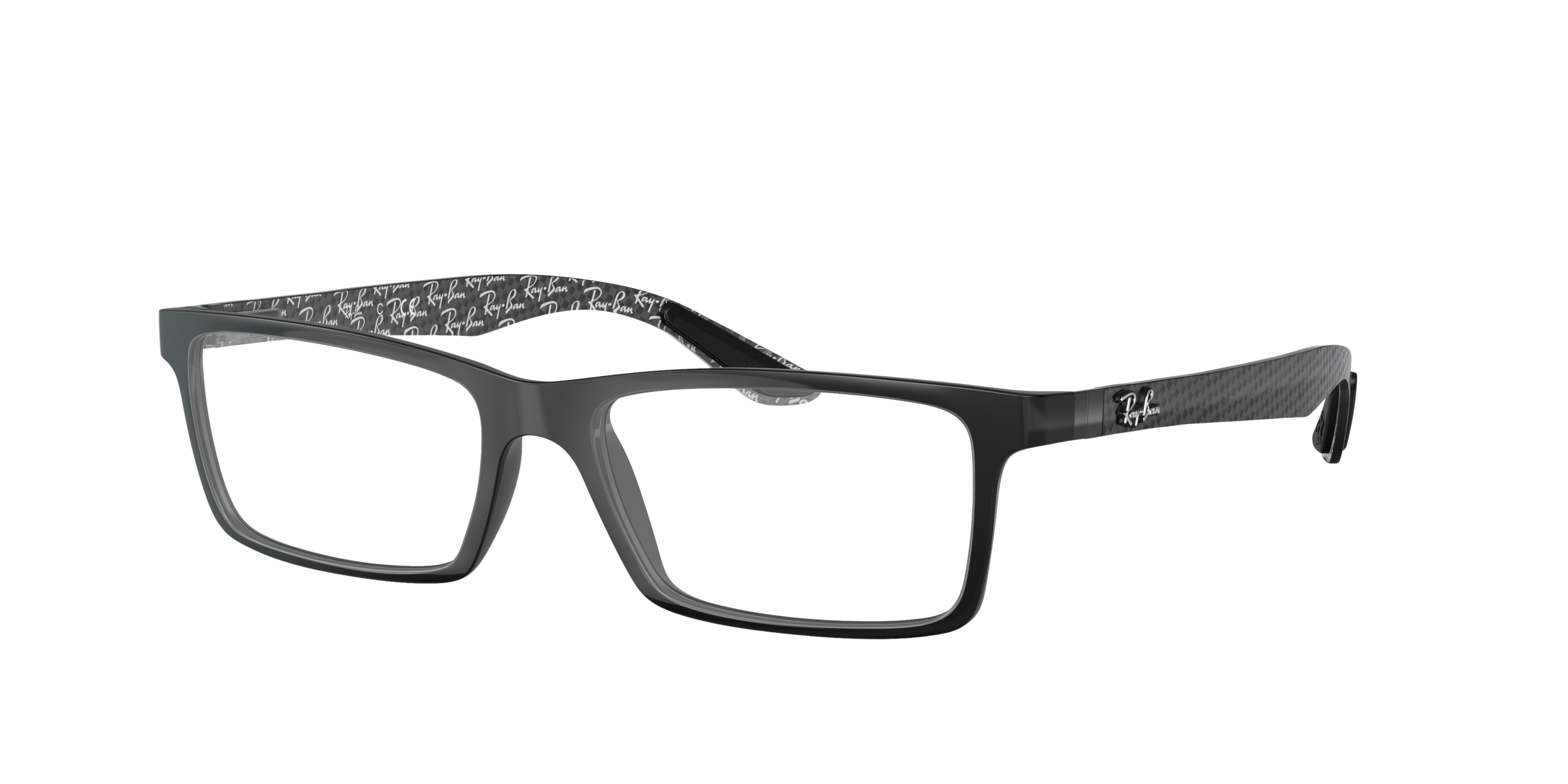 RB8901 Zwart KunststofEyeglass Frames van B24, Hoekweergave