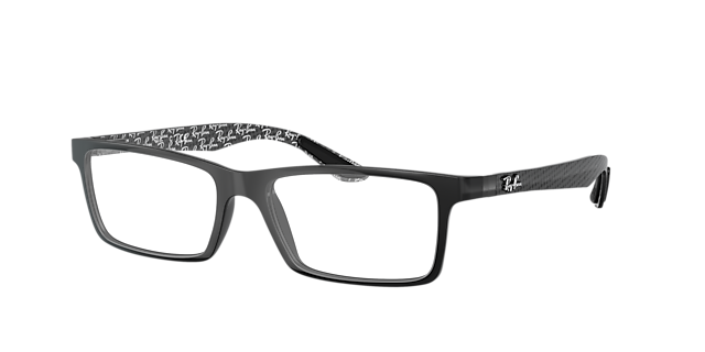 RB8901 Zwart KunststofEyeglass Frames van B24, Hoekweergave