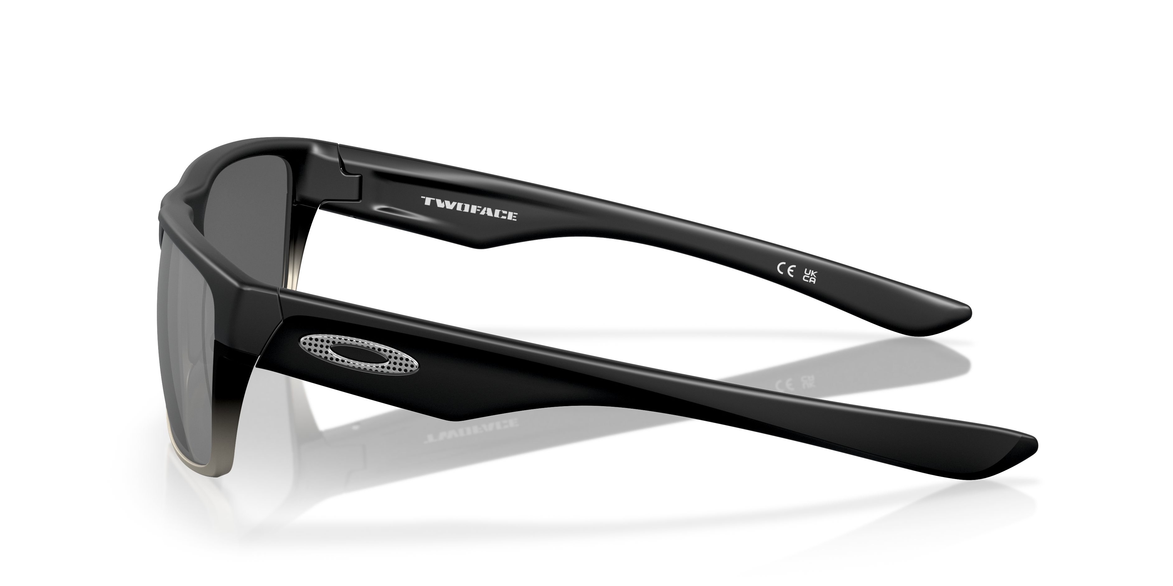 TwoFace™ Machinist Collection Matt Schwarz KunststoffSunglass Frames von B24, Seitenansicht