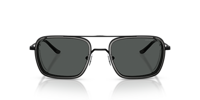 EA2162 Matzwart MetaalSunglass Frames van B24, Vooraanzicht