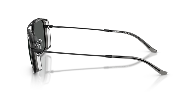 EA2162 Matzwart MetaalSunglass Frames van B24, Zijaanzicht