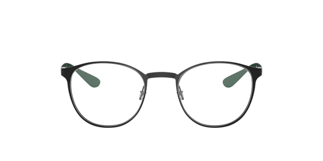 RB6355 Zwart MetaalEyeglass Frames van B24, Vooraanzicht