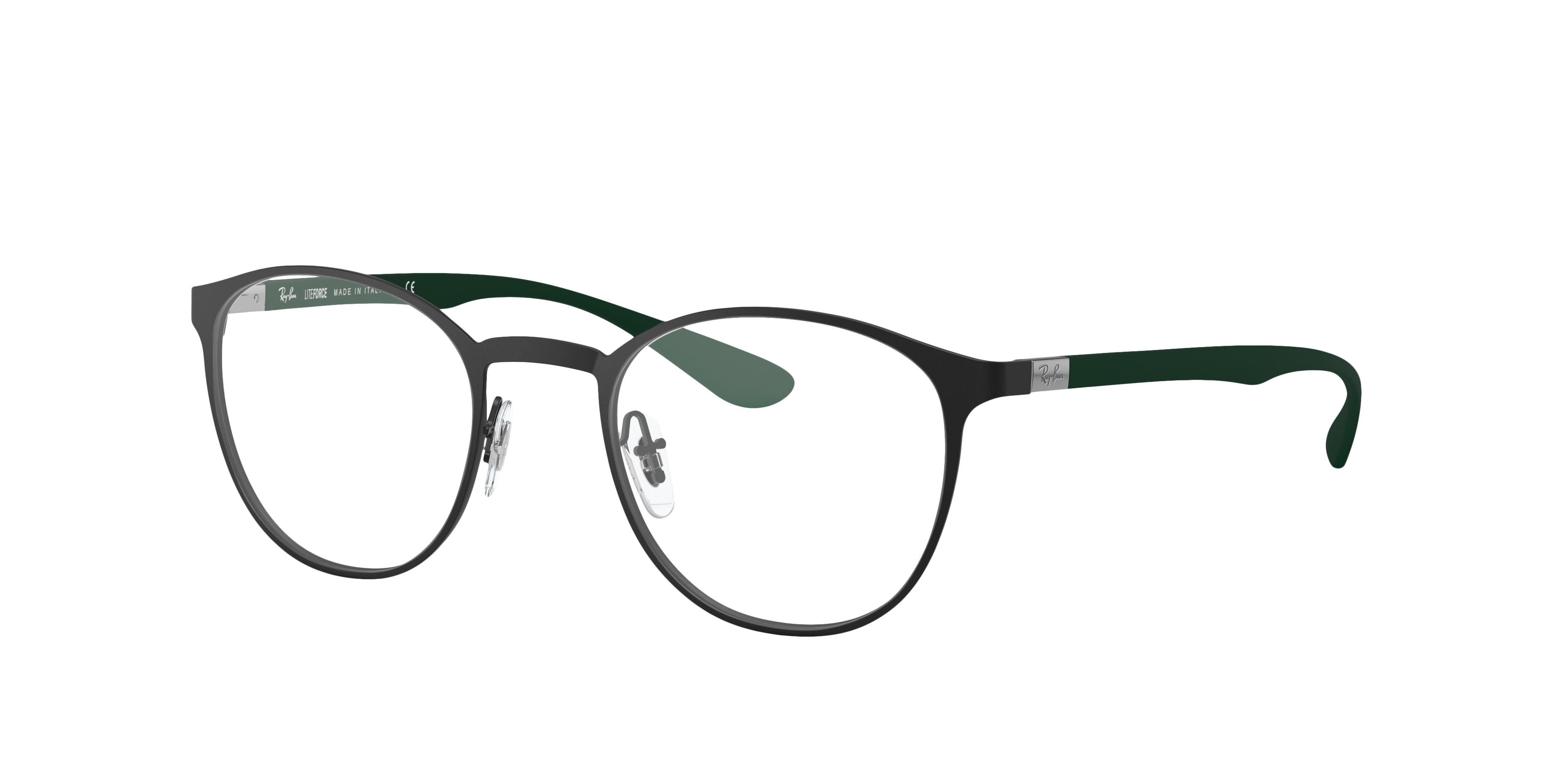 RB6355 Schwarz MetallEyeglass Frames von B24, Dreiviertelansicht