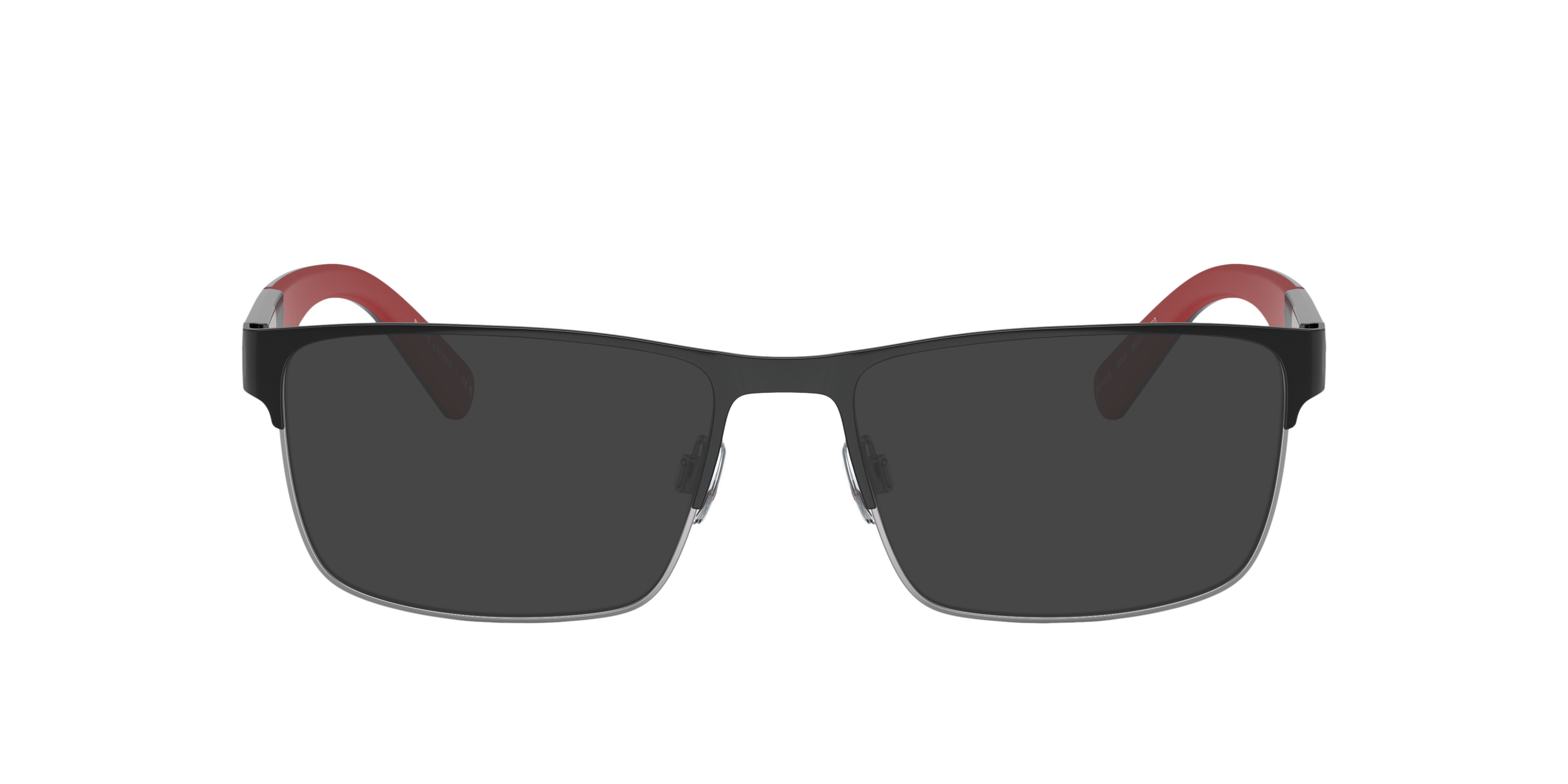 PH1215 Shiny Black & Gunmetal MetaalEyeglass Frames van B24, met getinte lenzen