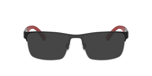 PH1215 Shiny Black & Gunmetal MetaalEyeglass Frames van B24, met getinte lenzen