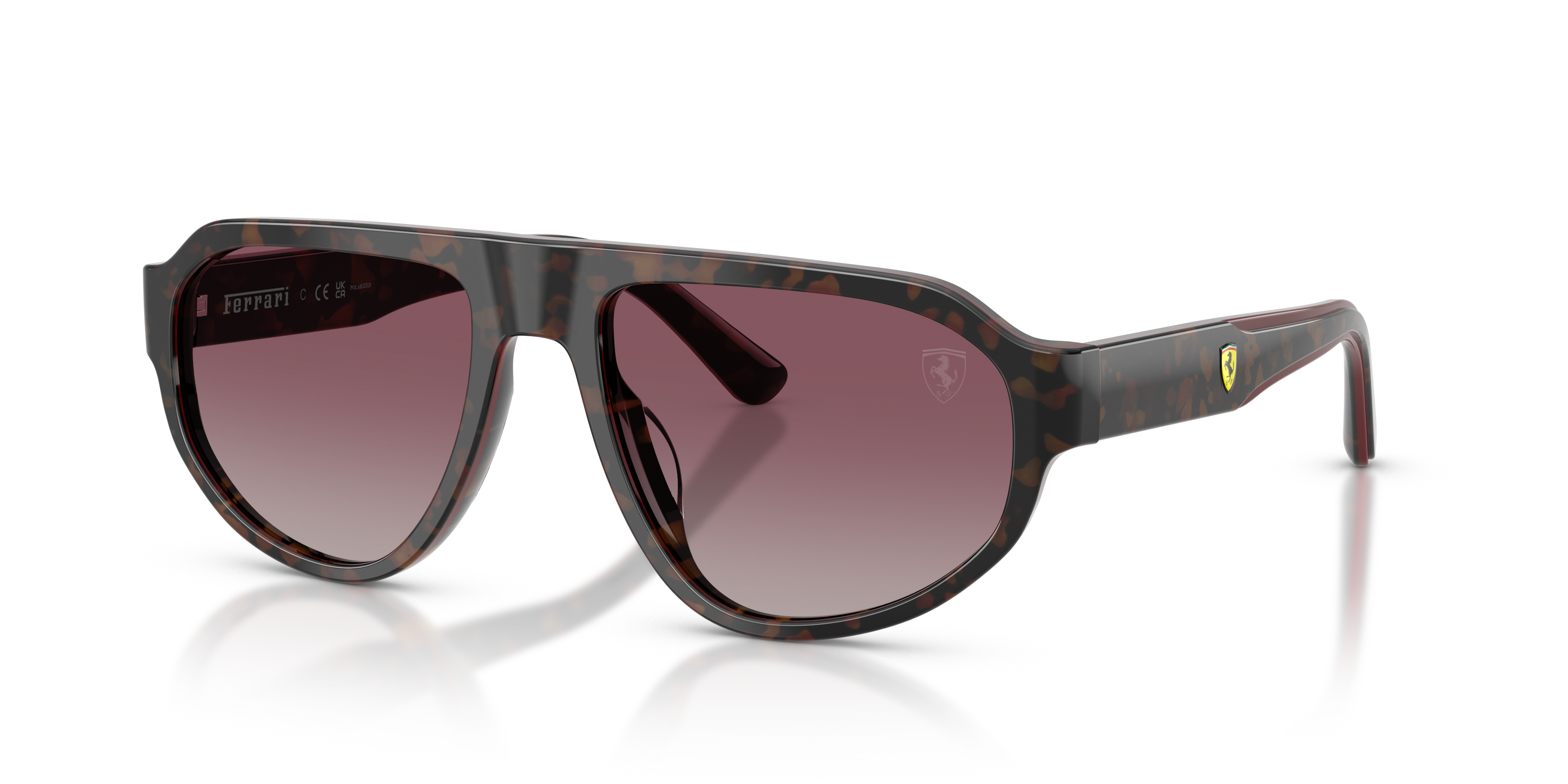 FZ6027U Burgundy Havana AcetaatSunglass Frames van B24, Hoekweergave