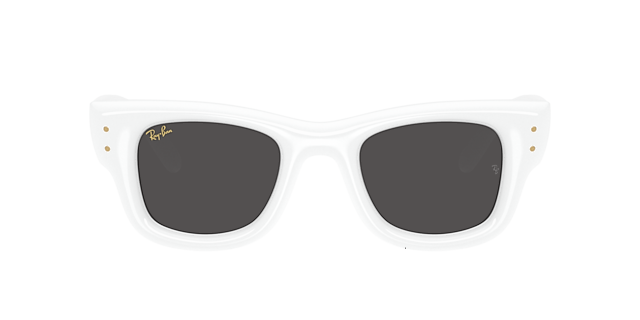 Wayfarer Puffer Wit KunststofSunglass Frames van B24, met getinte lenzen