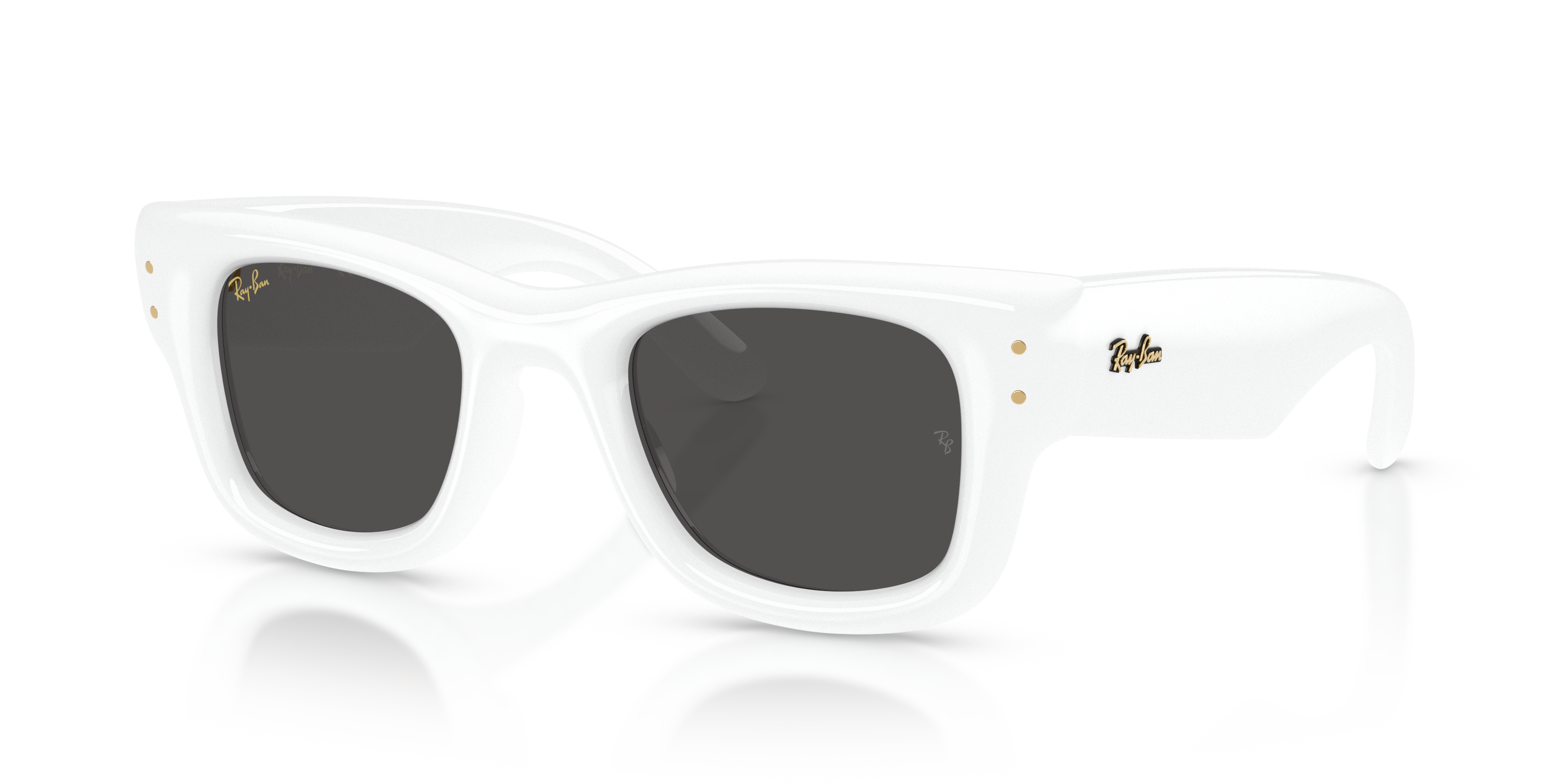 RB4940 Wit KunststofSunglass Frames van B24, Hoekweergave
