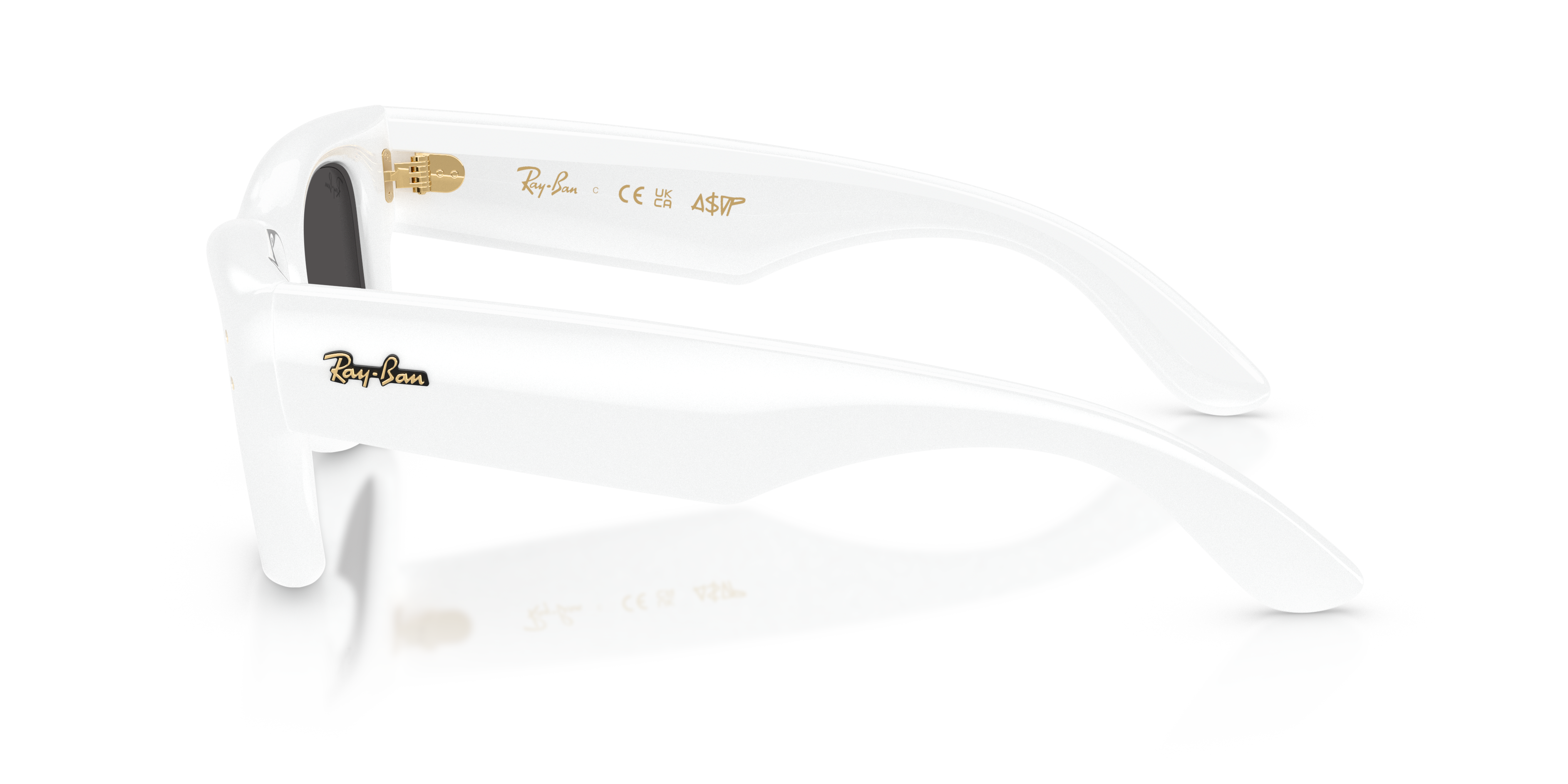 RB4940 Wit KunststofSunglass Frames van B24, Zijaanzicht