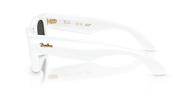 Wayfarer Puffer Wit KunststofSunglass Frames van B24, Zijaanzicht