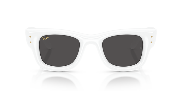 Wayfarer Puffer Wit KunststofSunglass Frames van B24, Vooraanzicht