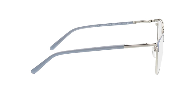 Emma Light Blue  &  Silver MetallEyeglass Frames von B24, Seitenansicht