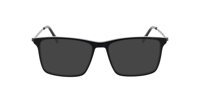 Perry Zwart & mat licht gunmetal AcetaatEyeglass Frames van B24, met getinte lenzen