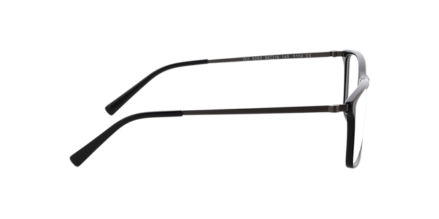 Perry Zwart & mat licht gunmetal AcetaatEyeglass Frames van B24, Zijaanzicht