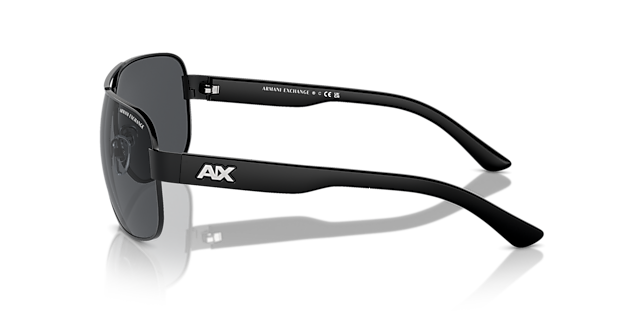 AX2012S Matt Schwarz MetallSunglass Frames von B24, Seitenansicht