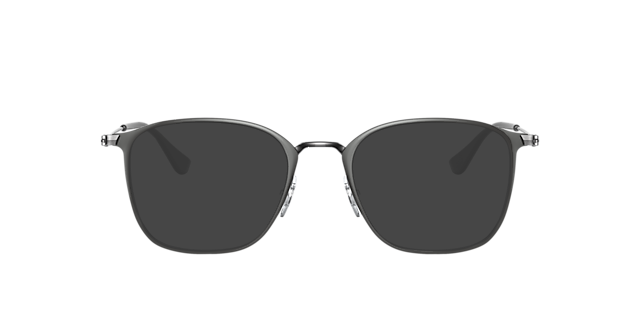 RB6466 Grau auf Gunmetal MetallEyeglass Frames von B24, mit getönten Gläsern