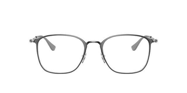 RB6466 Grau auf Gunmetal MetallEyeglass Frames von B24, Vorderansicht