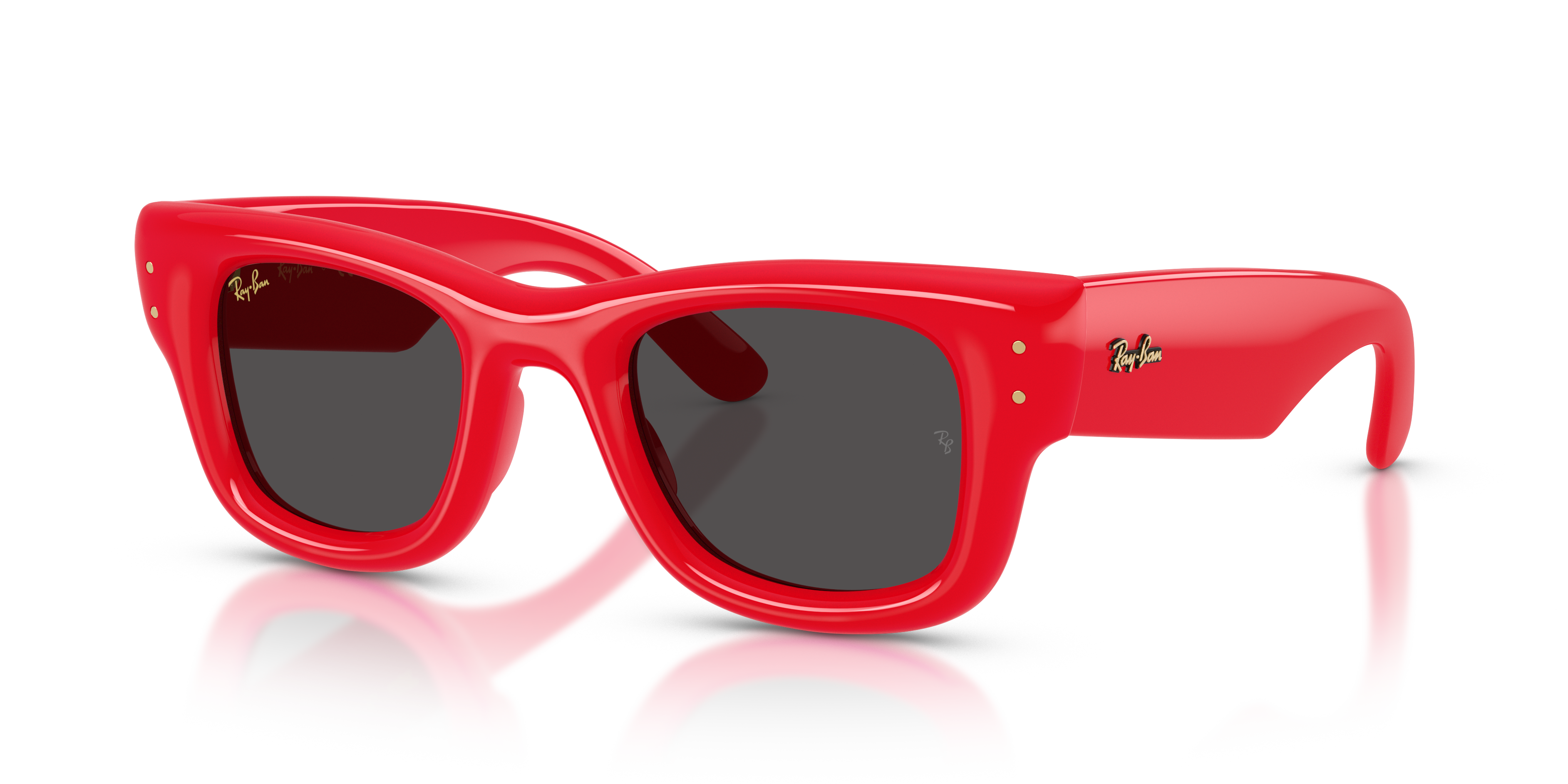 RB4940 Rot KunststoffSunglass Frames von B24, Dreiviertelansicht
