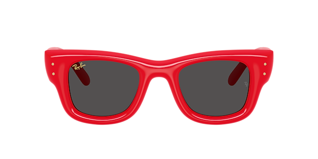 Wayfarer Puffer Rot KunststoffSunglass Frames von B24, mit getönten Gläsern