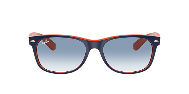 RB2132 Blauw op Oranje KunststofSunglass Frames van B24, met getinte lenzen