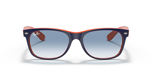 RB2132 Blauw op Oranje KunststofSunglass Frames van B24, Vooraanzicht