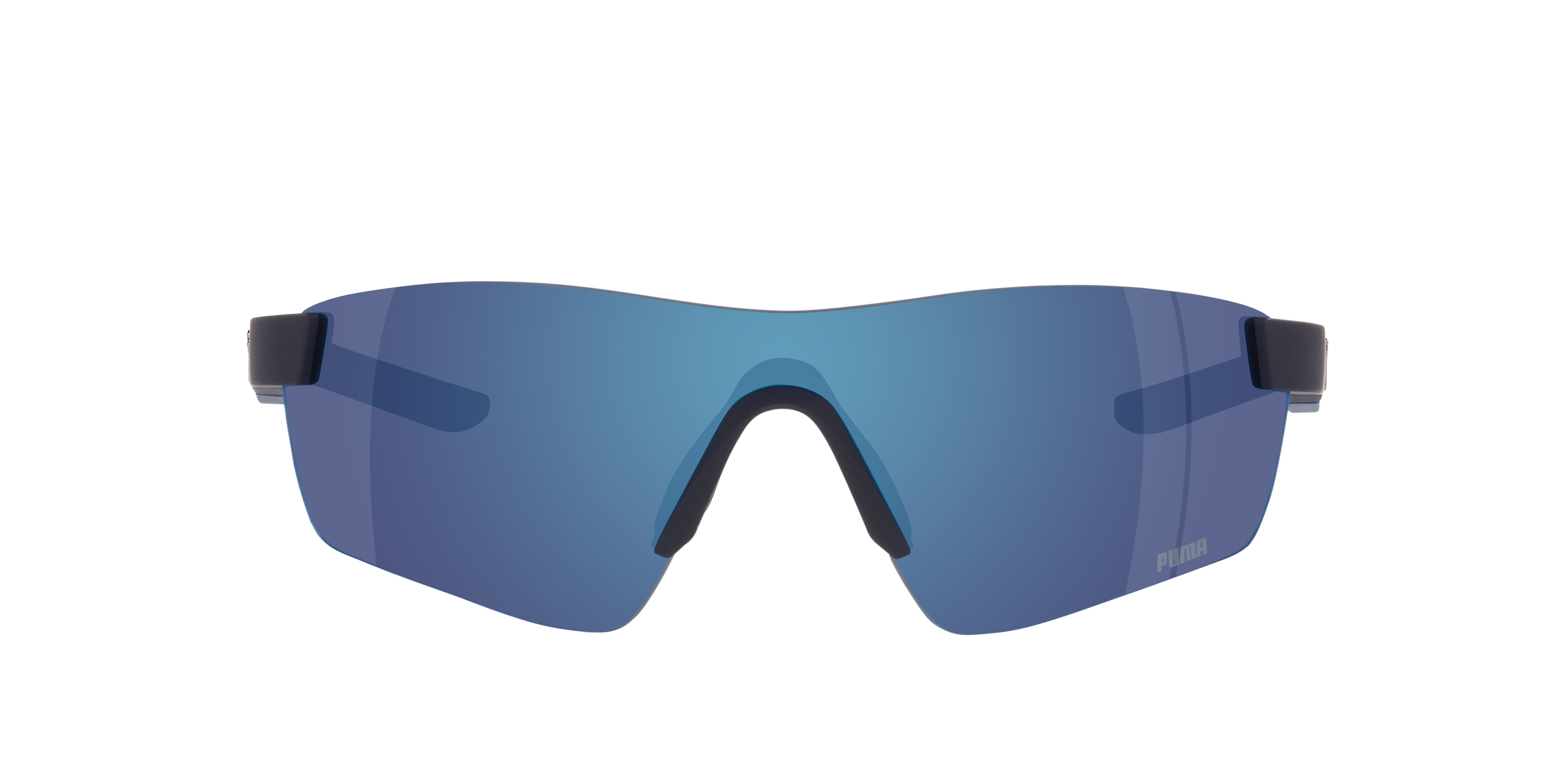 PU0481S Blauw KunststofSunglass Frames van B24, met getinte lenzen