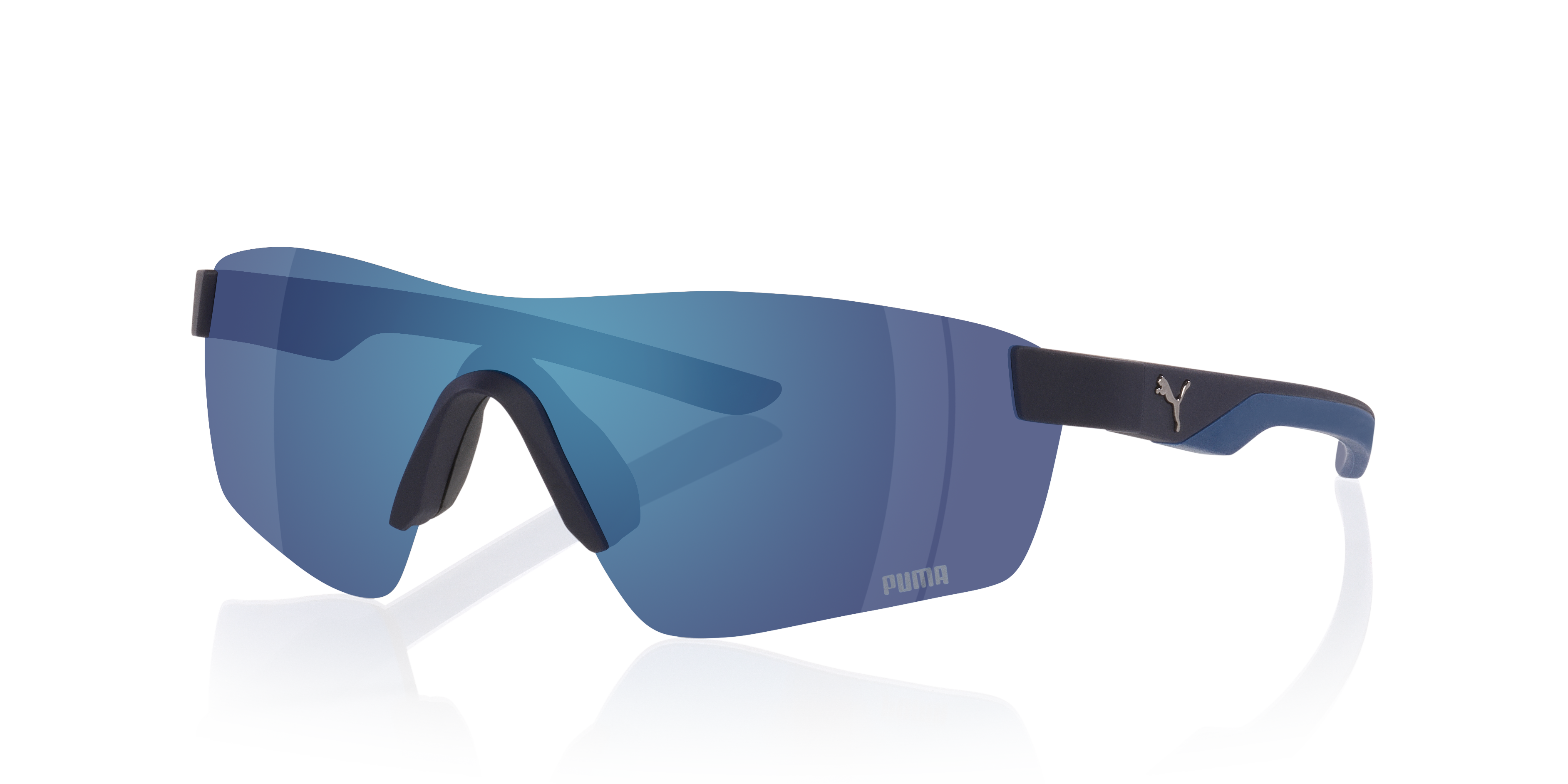PU0481S Blauw KunststofSunglass Frames van B24, Hoekweergave