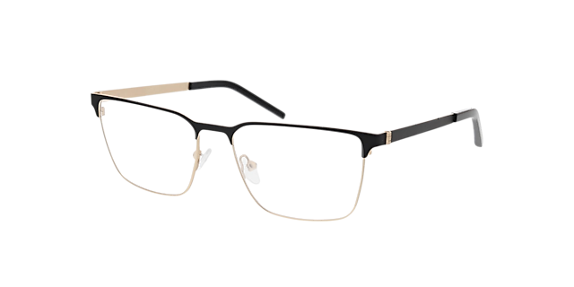 James Matzwart & matgoud & zwart MetaalEyeglass Frames van B24, Hoekweergave