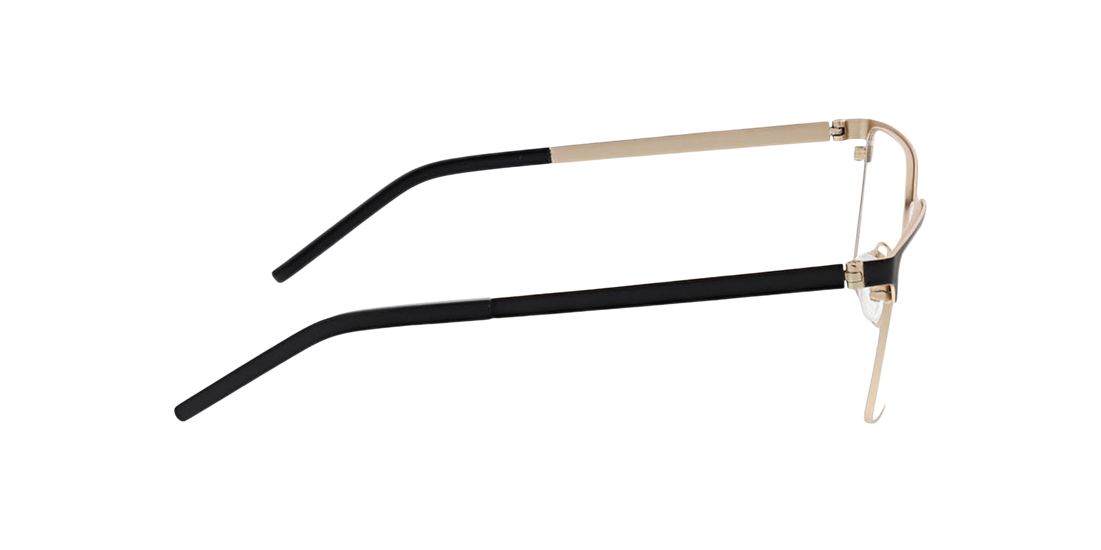 James Matzwart  &  matgoud  &  zwart MetaalEyeglass Frames van B24, Zijaanzicht