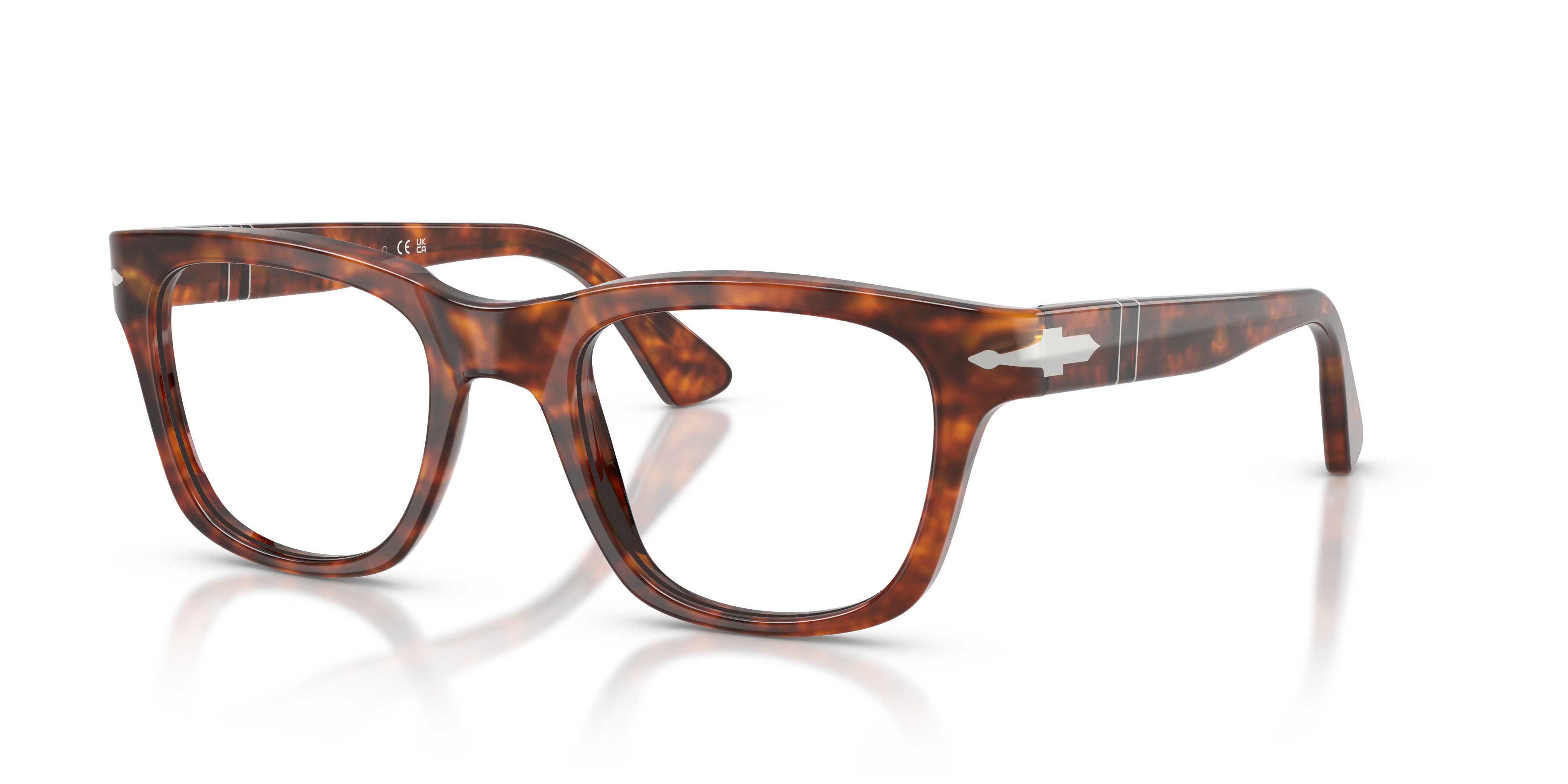 PO3389V Havana AcetaatEyeglass Frames van B24, Hoekweergave