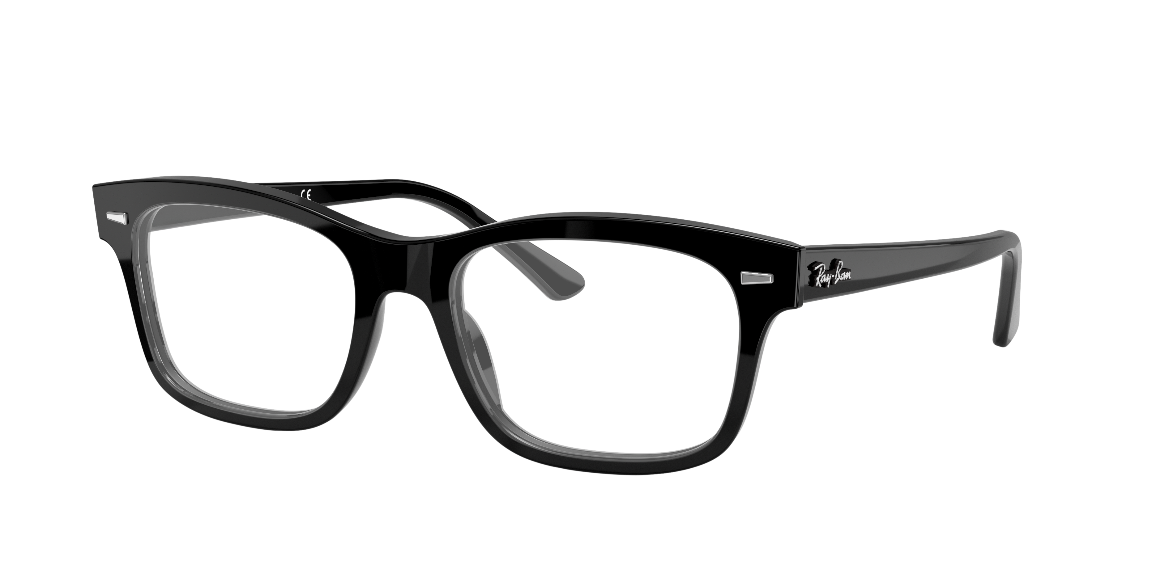 RB5383 Schwarz AcetatEyeglass Frames von B24, Dreiviertelansicht