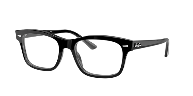RB5383 Schwarz AcetatEyeglass Frames von B24, Dreiviertelansicht