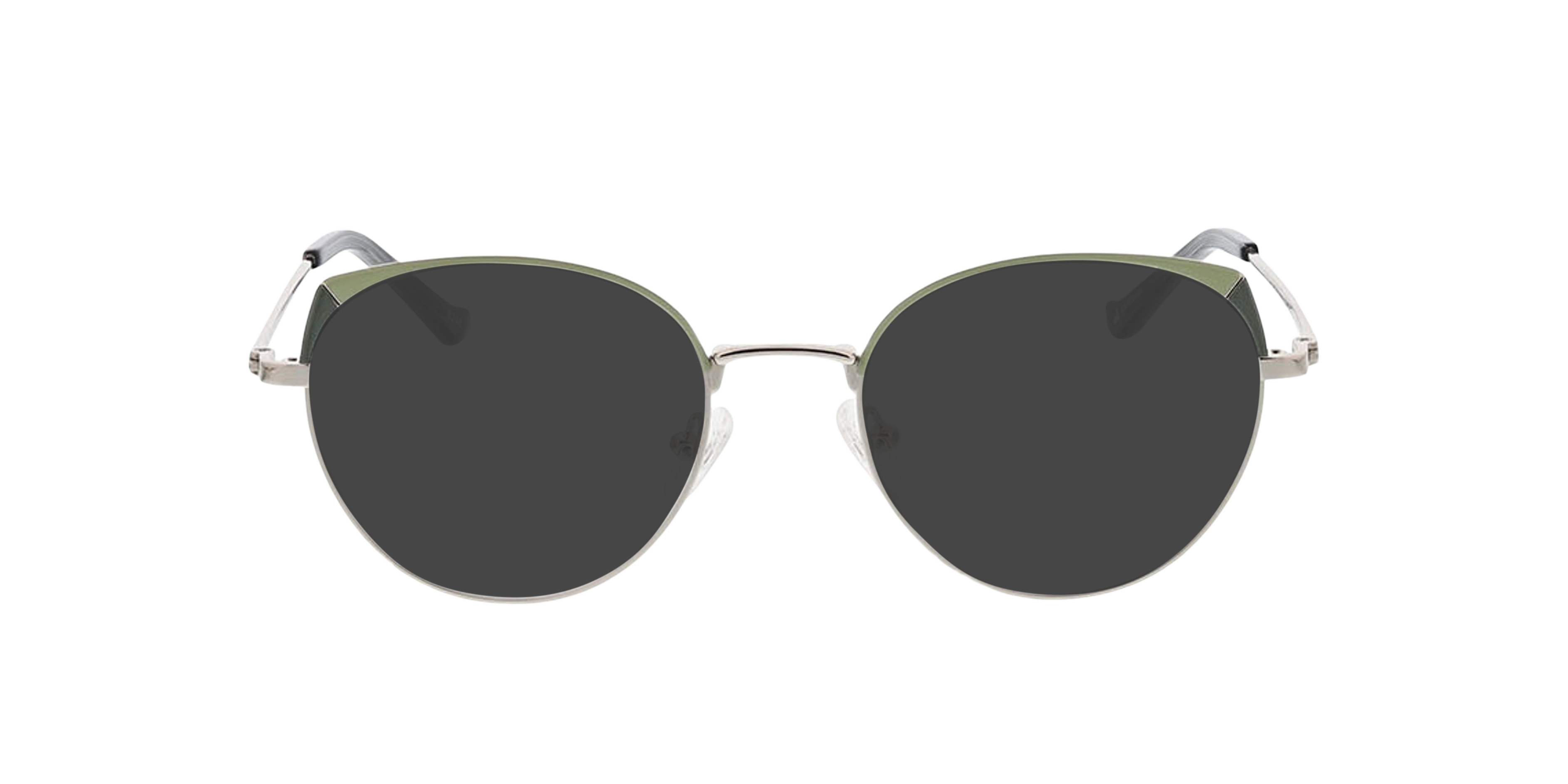 Alison Green  &  Silver MetallEyeglass Frames von B24, mit getönten Gläsern